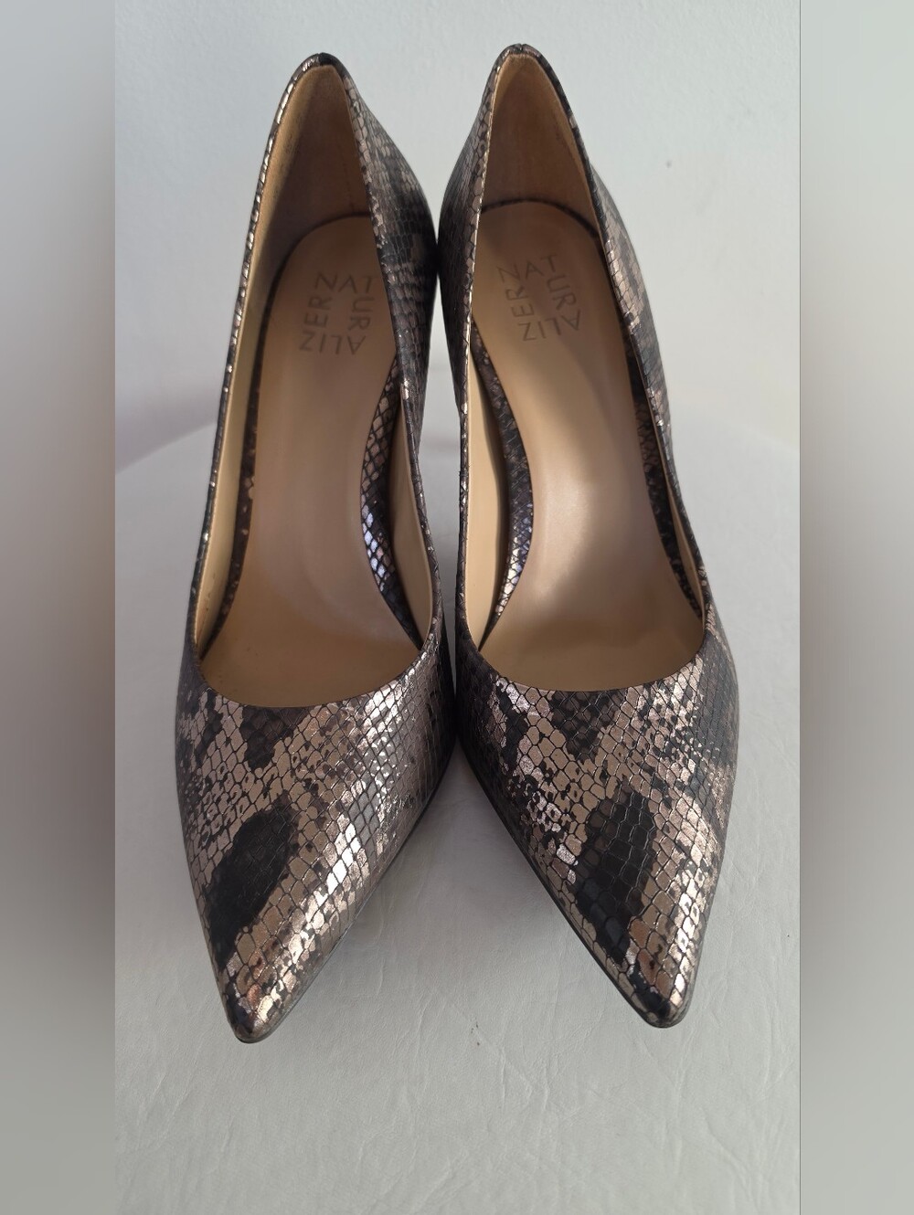 Naturalizer - BNWOT Metallic Snake-Print Pointed Toe Pumps - Picture 2 of 7
